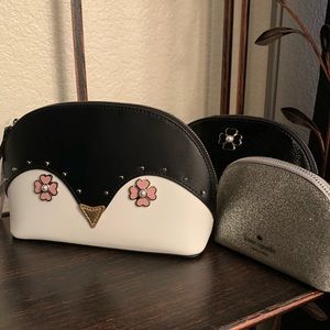 Triple dome cosmetic set Kate spade penguin black